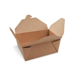 100x BIONATURE Food Boxen To GO 'M' 1300ml kraft PE 150x120x65mm fettdicht