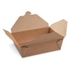 40x BIONATURE Food Boxen To GO 'L' 2500ml kraft PE 195x138x88mm fettdicht