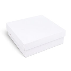 100x Kuchenkarton Tortenkarton 28x28x10cm weiß