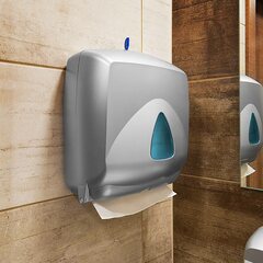 Preview: 40000x Falthandtücher Papierhandtuch 24x21cm 2-lagig weiß geprägt  Zick Zack V-Falz