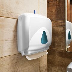 Preview: 37500x Falthandtücher Papierhandtuch 20,6x24cm 2-lagig weiß geprägt Z-Falz