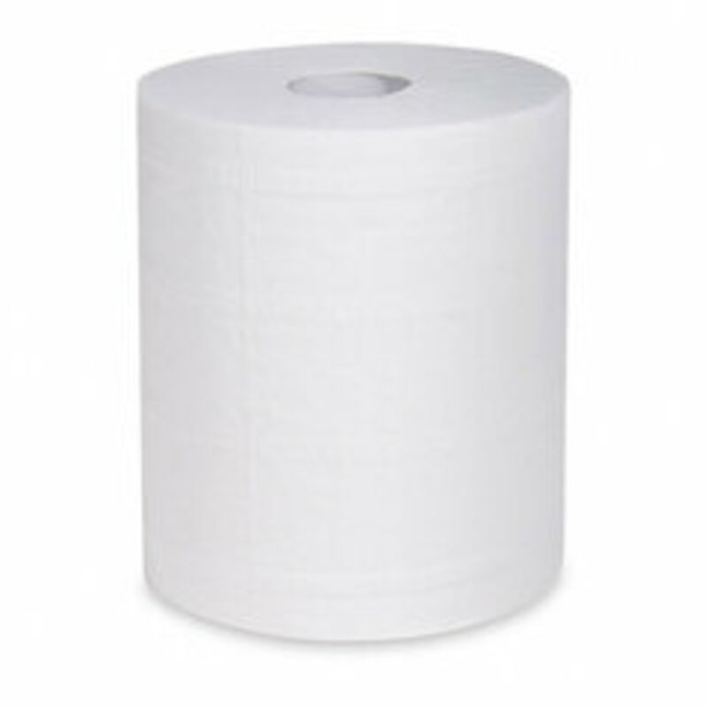 6x Putztuchrolle perforiert 100% Zellstoff 2-lagig Ø 19 x 19 cm x 160m weiß