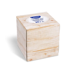 60x Kosmetiktücher 100% Zellstoff 3-lagig in Spenderbox weiß