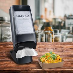 Preview: NAPKINS Standspender für Spenderservietten modernes Design schwarz ABS