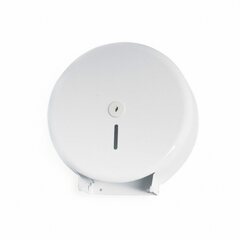 1x Spender aus Metall absperrbar für Jumbo-Toilettenpapier Klopapier Ø 28 cm weiß