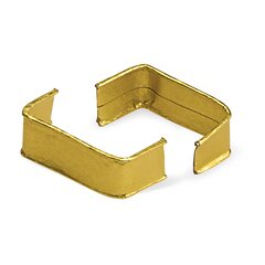 2000x Verschlussclipse U-Form Beutelverschlüsse 33 x 8 mm Gold PAP/FE