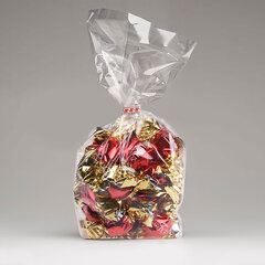 Preview: 3000x Verschlussclipse U-Form Beutelverschlüsse 33 x 8 mm rot/weiß PAP/FE