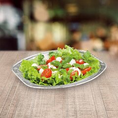 Preview: 60x Alu-Catering-Platten Aluminium-Partyplatten Servierplatten 43 x 29 cmm