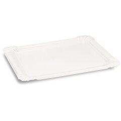 BIONATURE Pappteller aus Frischfaser 11 x 16 cm fettdicht weiß 