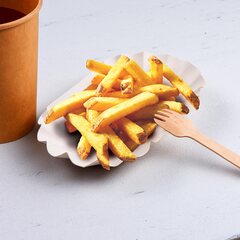 Preview: 10x BIONATURE Pappschalen aus Frischfaser oval 17,5 x 10 x 3 cm fettdicht