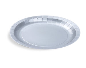 Pappteller Silber Ø23 cm - FSC Einwegteller für Party Geburtstag Hochzeit 