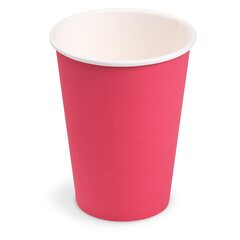 100x Getränkebecher Party/Pappbecher fuchsia 240ml Ø 74mm