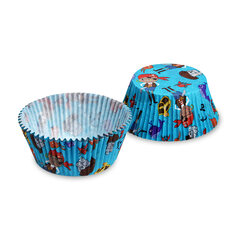 160x Muffinkapseln Gebäckkapseln Pirat blau Ø 50 x 30 mm