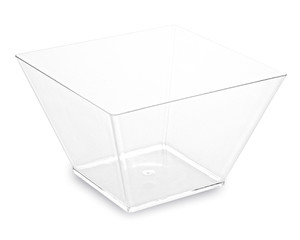 Fingerfood-Schale eckig klar 500 ml PS 11 x 11 x 7 cm 