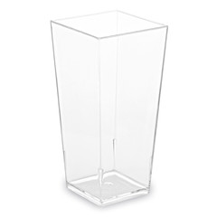 800x Fingerfood-Becher eckig klar 85 ml PS 4 x 4 x 8,2 cm