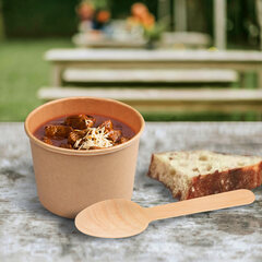 Preview: 100x Holzlöffel Löffel aus Holz 16 cm XL Breite 4,5 cm umweltfreundlich