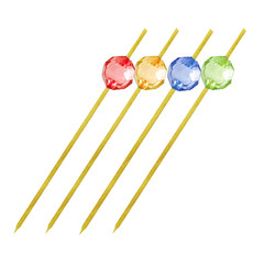 200x Fingerfood-Spieße aus Bambus PERLE 120 mm stabil und splitterfrei