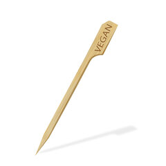 250x Foodmarker VEGAN aus Bambus 90 mm