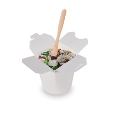 Preview: 10000x Holz Pommes-Frites Gabel Snackgabel Schaschlikgabeln 120mm robust