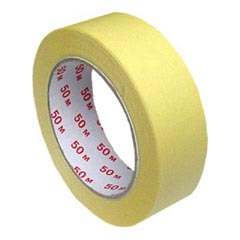 128x Kreppband Kreppklebeband Abdeckband CLASSIC gelb 30mm x 50m