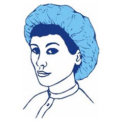 1000x Vlieshauben extra leicht blau