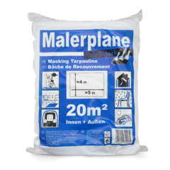 1x Abdeckplane Malerplane Schutz für Innen- und Aussenbereich extra stark 4 x 5 m