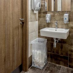 Preview: 40x Mülleimerbeutel für Gitterabfallkorb 63 x 85 cm 70 l weiß