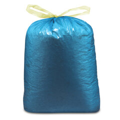 Müllsäcke mit Zugband 120 Liter 70 x 100 cm LDPE blau 