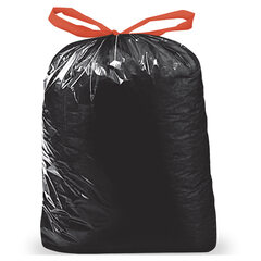 125x Müllsäcke mit Zugband 120 Liter LDPE 70 x 100 cm schwarz