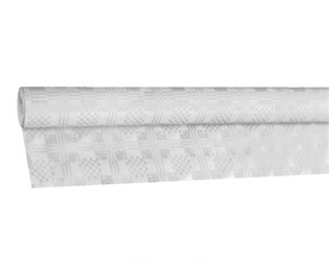 1 Rolle Damasttischdecke Tischtuch aus Papier 0,80m x 50m weiß