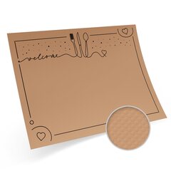 1000x Tischset Platzset aus Kraftpapier 40 x 30 cm braun bedruckt "welcome"