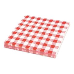 100x Servietten Prägeservietten 33 x 33 cm 1-lagig KARO rot