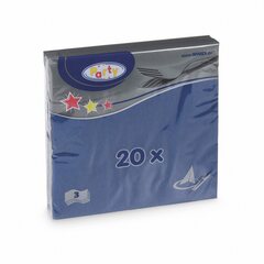 Preview: 20x Servietten 33 x 33 cm 1/4-Falz 3-lagig dunkelblau