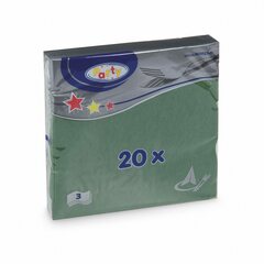 Preview: 1000x Servietten 33 x 33 cm 1/4-Falz 3-lagig dunkelgrün