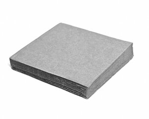 20x Servietten 33 x 33 cm 1/4-Falz 3-lagig grau