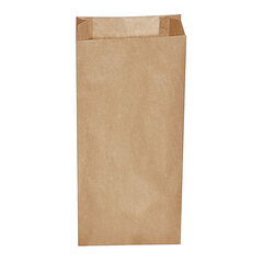 100x Papierfaltenbeutel Papiertüten braun 10+5 x 22 cm für ca. 0,5kg Inhalt