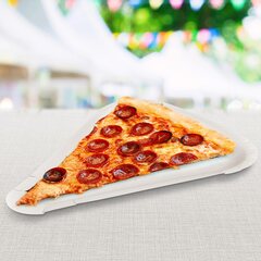 Preview: 250x Pizzateller aus Papier FSC Mix weiß 26,5 x 20 cm