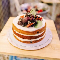 Preview: BIONATURE Tortenunterlagen aus Frischfaser Pappe fettdicht Ø32 cm 