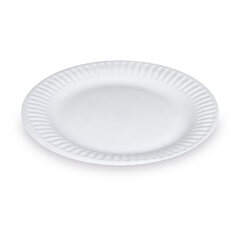 BIONATURE Pappteller 'RECY' rund Ø23cm weiß 