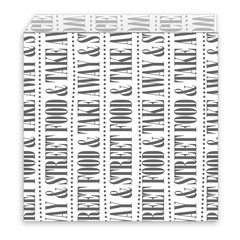 500x Papierbeutel FSC MIX fettdicht weiß mit Druck "Street Food & take away" 16 x 17 cm