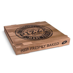 100x Pizzakarton aus Mikrowellpappe mit neutralem Motiv 32 x 32 x 4 cm