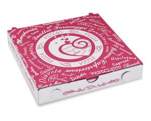 100x Pizzakarton aus Mikrowellpappe mit neutralem Motiv 20 x 20 x 3 cm