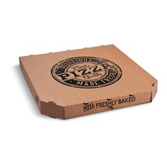 100x Pizzakarton aus Mikrowellpappe mit neutralem Motiv 33 x 33 x 3 cm