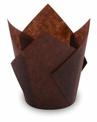 1000x Muffin-Tulip-Wraps Ø 50 x 85 mm dunkelbraun 160x160 mm