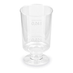 20x Schnapsglas mit Fuß Premium glasklar Shotgläser mit Eichstrich 2cl/4cl