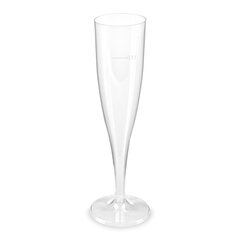 100x Einweg-Sektglas Champagnerglas 100ml  PS 1 tlg. transparent glasklar