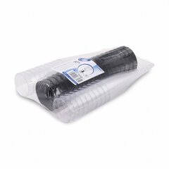 Preview: 100x Einweg-Sektglas Champagnerglas glasklar mit schwarzem Fuß 100ml PS