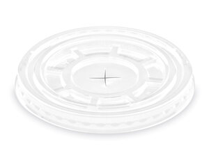 100x Deckel mit Kreuzschlitz für PS Brillant klare Trinkgläser Ø 95 mm 