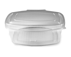 Feinkostbecher klar mit angehängtem Deckel 1000 ml PP 