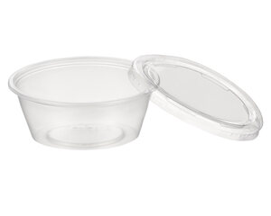 Dressingbecher Saucenbecher 50ml transparent mit Deckel aus PP 